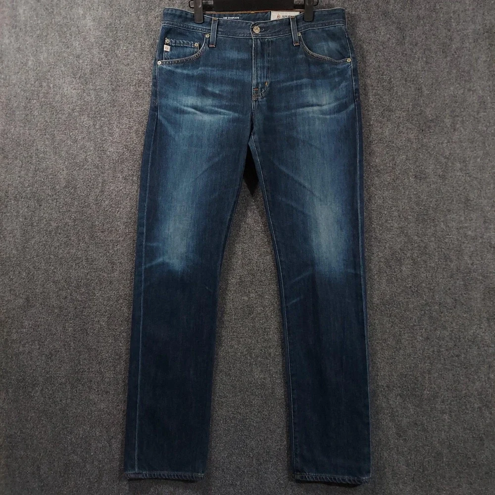 AG Adriano Goldschmied The Graduate Jeans Mens 32x34 Blue Slim Straight Pants